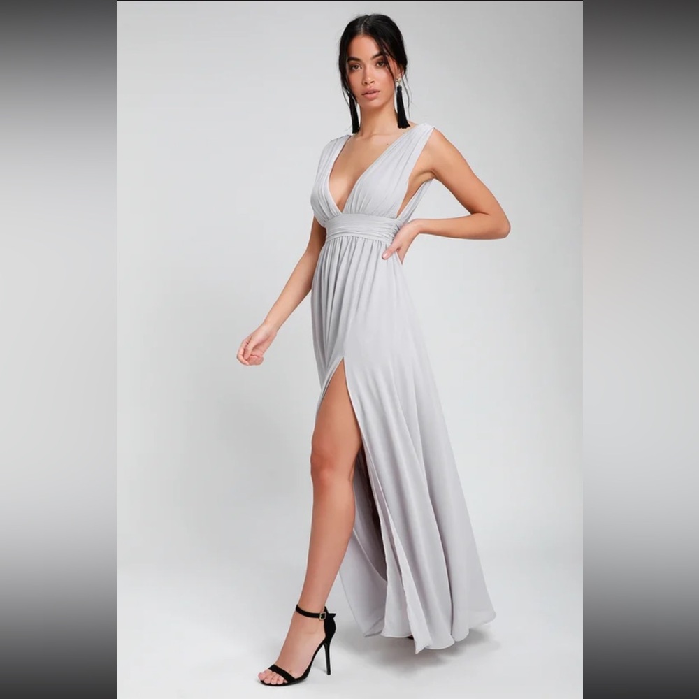 GREY SILVER Lulus Gown